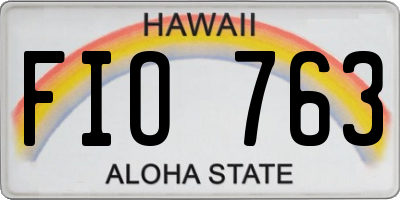 HI license plate FIO763