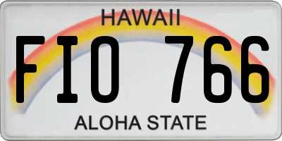 HI license plate FIO766