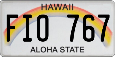 HI license plate FIO767