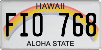 HI license plate FIO768