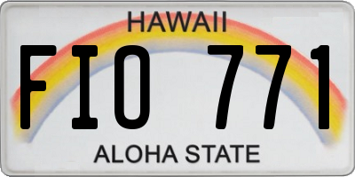 HI license plate FIO771