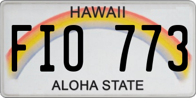 HI license plate FIO773