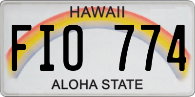 HI license plate FIO774