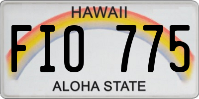 HI license plate FIO775