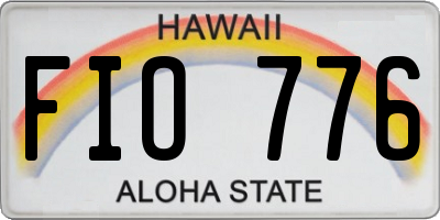 HI license plate FIO776