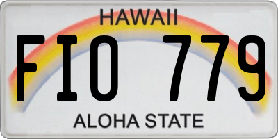 HI license plate FIO779