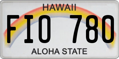 HI license plate FIO780