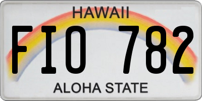 HI license plate FIO782