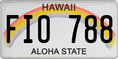 HI license plate FIO788