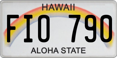 HI license plate FIO790