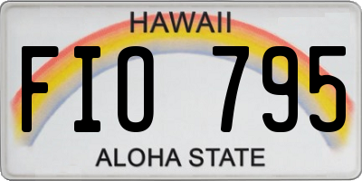 HI license plate FIO795