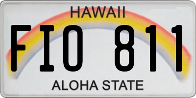 HI license plate FIO811