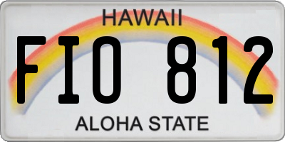 HI license plate FIO812