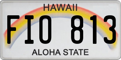 HI license plate FIO813