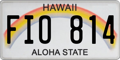 HI license plate FIO814