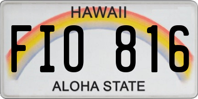 HI license plate FIO816