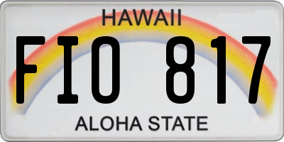 HI license plate FIO817