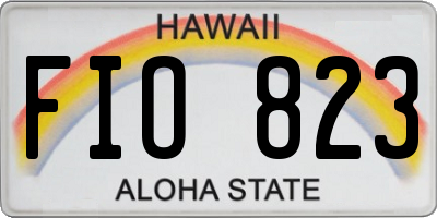 HI license plate FIO823