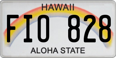 HI license plate FIO828