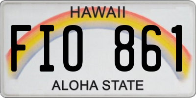 HI license plate FIO861
