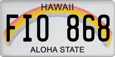 HI license plate FIO868