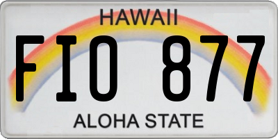 HI license plate FIO877