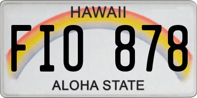 HI license plate FIO878