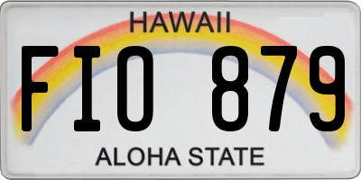 HI license plate FIO879