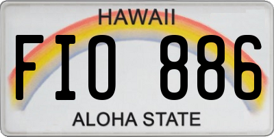 HI license plate FIO886