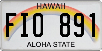HI license plate FIO891