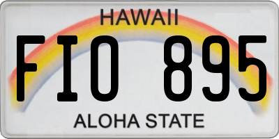 HI license plate FIO895