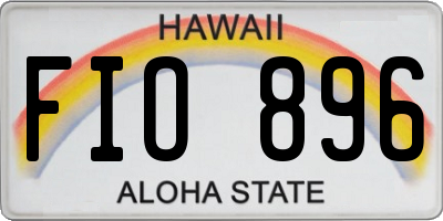 HI license plate FIO896