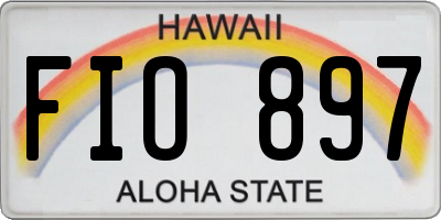 HI license plate FIO897