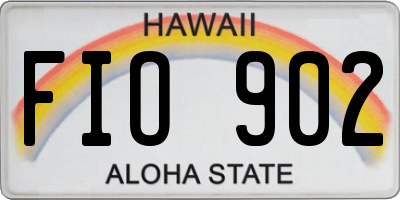 HI license plate FIO902