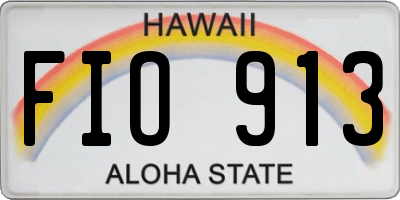 HI license plate FIO913