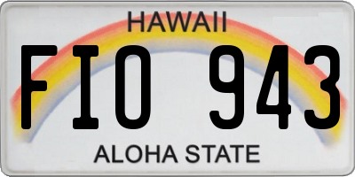 HI license plate FIO943