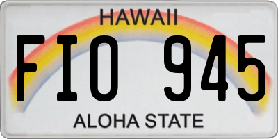 HI license plate FIO945