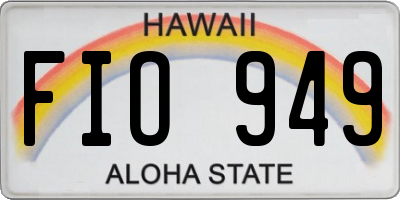 HI license plate FIO949