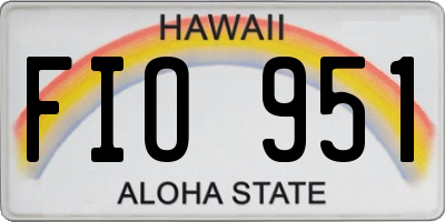 HI license plate FIO951