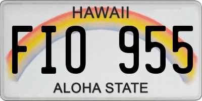HI license plate FIO955