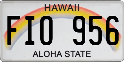 HI license plate FIO956