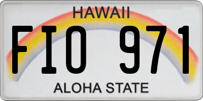 HI license plate FIO971