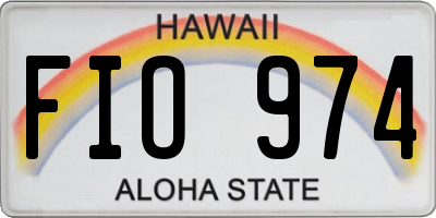 HI license plate FIO974