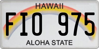 HI license plate FIO975