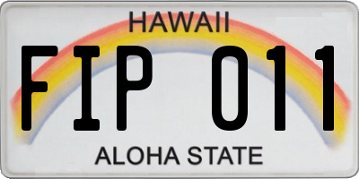 HI license plate FIP011
