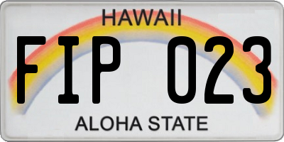 HI license plate FIP023