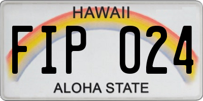 HI license plate FIP024