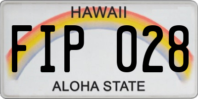 HI license plate FIP028