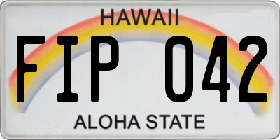 HI license plate FIP042