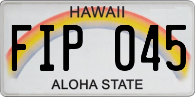 HI license plate FIP045